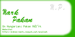 mark pakan business card